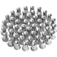 Jubaopen 80PCS Tuercas Insertables Roscadas Tuerca de Inserción M6 Insertos Roscados Remaches Tuerca de Cabeza Plana 304…